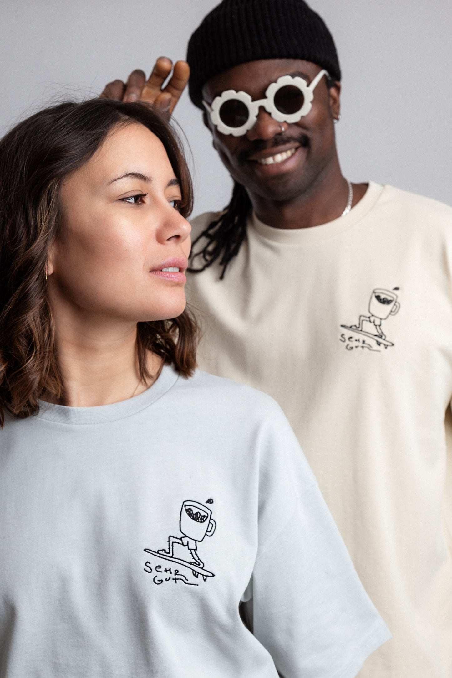 surfende tasse oversize shirt | bio baumwolle | unisex