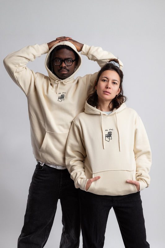 klappstuhl oversize hoodie | bio baumwolle | unisex