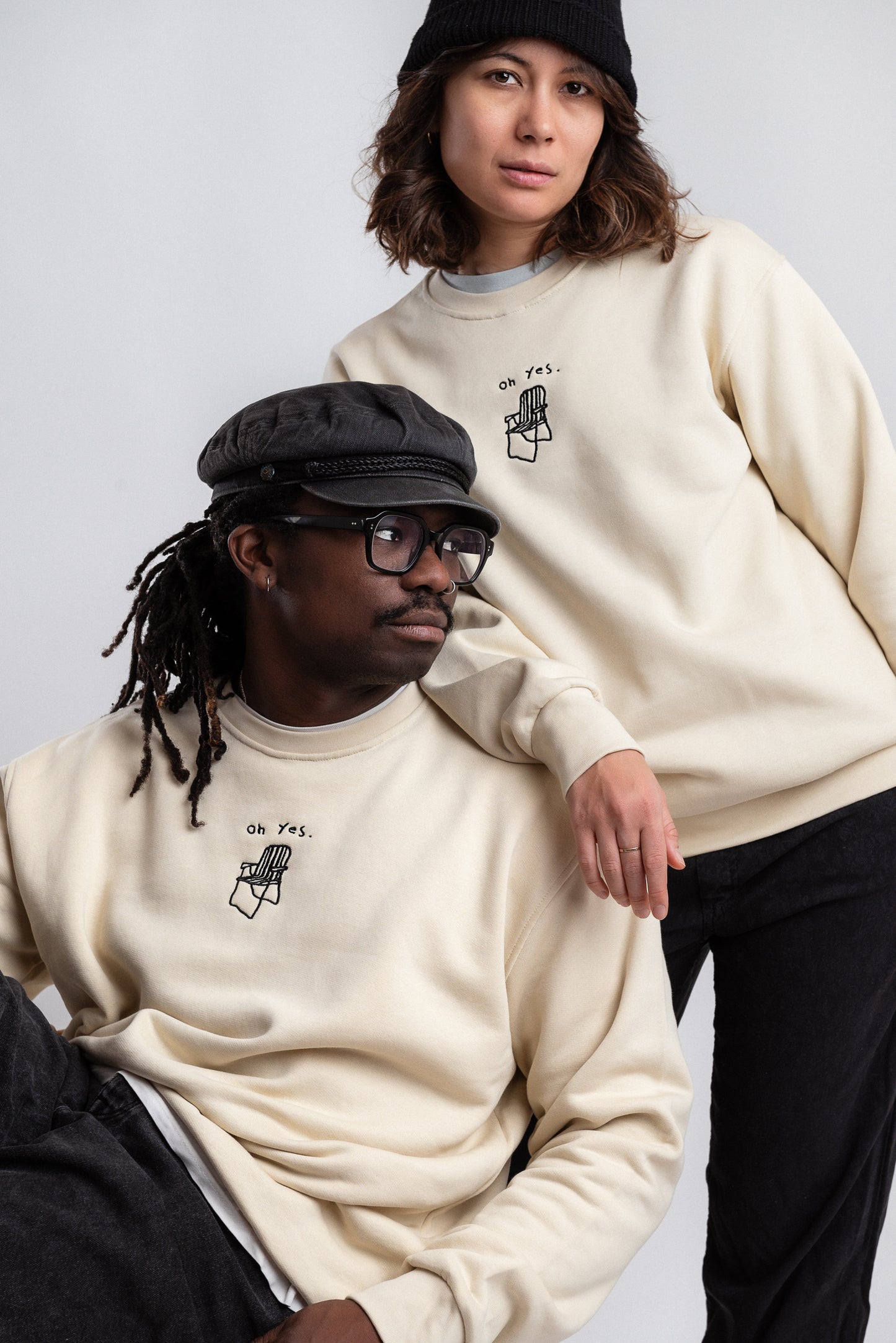 klappstuhl oversize sweater | bio baumwolle | unisex