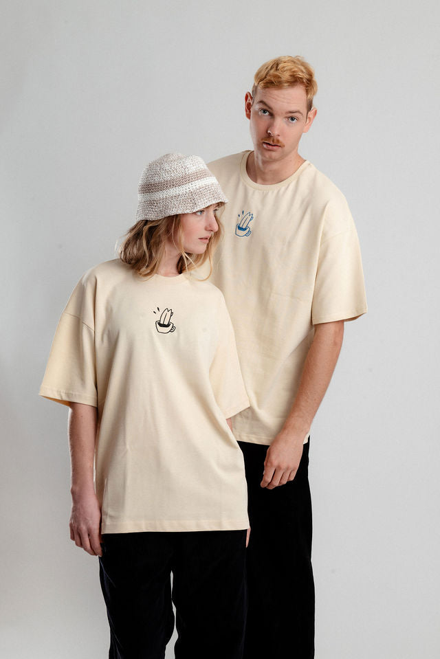 tasse mit brett oversize shirt | bio baumwolle | unisex